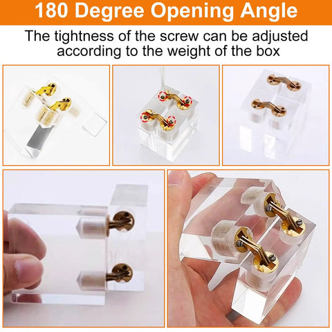 Top Shelf Solid Brass Hidden Barrel Hinges With A Dead Nuts Concealed Fit And Heavy Duty Smooth Swing For Easy Install On Woodworking Craft Jewelry Boxes Pack Of Four