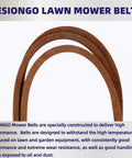 Aramid Deck Belt For 52 Inch Zero Turn Mowers From 21 To 30 HP Now With Superior Fray Resistant Fiber Shown with Text Description