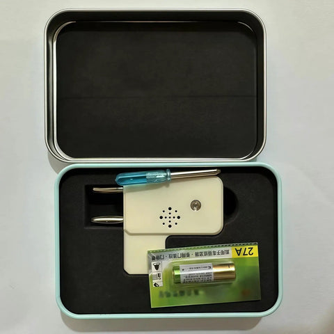 Electronic Fencing Referee Sensor For Foil And Epee Training, Pro Grade Scoring Detection, white unit with accessories in box