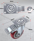 4 Inch Heavy Duty Swivel Caster Wheels Set Of 4 With Brakes And Locks For Furniture Tables Carts And Workbenches 360 Degree