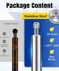 Heavy Duty 12 Inch Stainless Steel Gas Struts, showing corrosion resistance of 304 stainless steel against carbon steel.