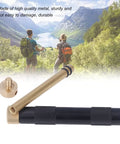 Portable 13cm Emergency Fire Piston Fire Starter shown compact with metal parts, ideal for camping and hiking use in scenic outdoors.