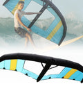 Inflatable Wing Foil Set With 4m2, 5m2, And 6m2 Wings, High Performance Hydrofoil For Surfing, Wing Foiling, Windsurfing And Snow Skiing, Durable Windproof Canopy, Wear Resistant Polyester, TPU Reinforcement in action on water.
