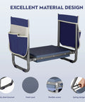 Heavy Duty 2 In 1 Garden Kneeler and Seat Foldable Stool Wider 10.8 Inch Kneeling Pad Sturdy Steel Bench and Kneeling Mat