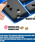 Magnetic Screw Organizer Tray for RC Models, Electronics and Phone Repair, showing magnetic metal compatibility, 3 compartments.