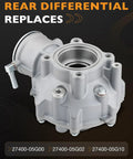Rock Solid Rear Differential Assembly For Suzuki Ozark Ltf250 And Quadsport Ltz250 Atv 2002 To 2014 showing detailed silver gearbox.