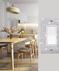 Shiny Silver Rhinestones Wall Plate Cover One Piece With Crystals For Single Toggle Switches And Outlet Covers Blingy Decorative Light Switch Plate