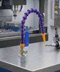 Kickstart Your Shop With This Hella Durable Coolant Hose Featuring A Slick Adjustable Air Nozzle And Rock Solid Magnetic Connector For Precision Machine Tool Cooling Tasks That Hit The Sweet Spot Every Time on a workshop table.