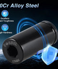 Close-up of 17mm 1/2 Inch Drive Harmonic Balancer Socket Built Tough Heavy Duty Deep Well 6 Point Impact Socket for Crank Bolts.