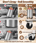 Smooth Rolling Replacement Caster Wheels For Outdoor Fire Pits And Patio Heaters With Three Inch Heavy Duty Swivel Casters showing easy installation and benefits.