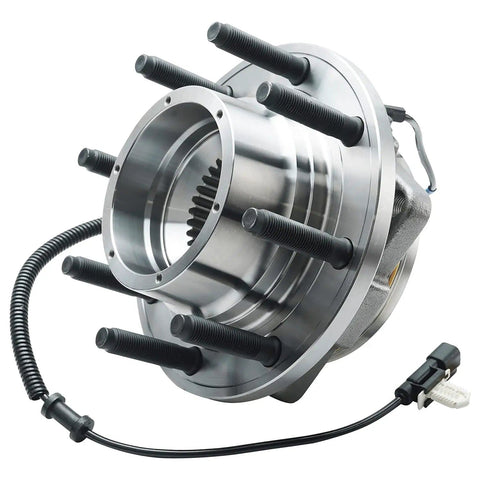 4x4 Front Wheel Bearing Hub Assembly For Ford F-250 F-350 Super Duty 2011 2012 2013 2014 2015 2016 SRW Models Direct Fit Replacement Wheel Bearing And Hub To Restore 4WD Performance And Smooth Ride with visible 8-bolt flange