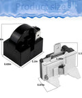 4 Pack Fridge Starter Relay And Overload Protector Kit For LG Refrigeration with product dimensions in inches
