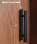 Image showing measurement of 2 Pack Self Adhesive Cabinet Handles Matte Black No Drill Drawer Pulls Stick On Handles for cabinets, 6 inch length