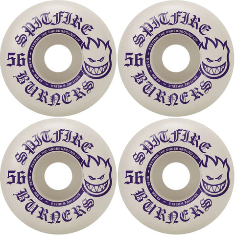 Burners 99A 56mm Skateboard Wheels White Purple Dope High Performance Urethane For Smooth Grinds And Quick Slides Durable Grip