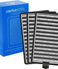 DSTx HEPA Plus Carbon Air Purifier Filters Replacement 3 Pack for home, bedroom, office, shown with packaging and filter details.