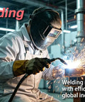 Person using 4 In 1 Portable Inverter Welder 160 Amp MMA MIG Arc Lift TIG Dual Voltage Electric Machine