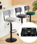 4 Pack 7 Inch Bar Stool Swivel Base Replacement Heavy Duty Steel Mount Plate Rock Solid Seat Turntable Hardware Black Finish on stools