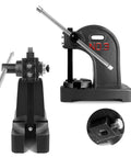 Top Shelf 3 Ton Arbor Press Machine Built With Legit Cast Iron Body And Badass Steel Anvil from the front and side view.