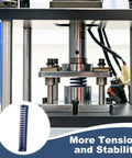Six Piece Blue Compression Springs 38 Inch Od 2 Inch Length With Light Load Capacity For 3D Printers Molds And Mechanical Gear Repair Jobs Made From Tough Alloy Steel Wire For Durable Performance in use on a machine.