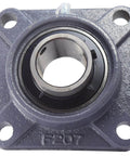 1-7/16 Inch Four Bolt Flange Bearing With Wide Inner Ring And Two Set Screws Cast Iron Housing Grease Zerk F4B-SC-107 UCF207-23