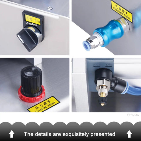 Tough As Nails Pneumatic Bottle Filler control panel with pressure adjuster, pneumatic switch, and operation settings.