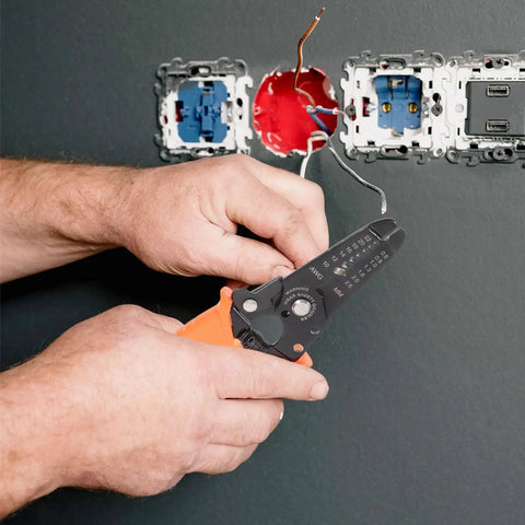 Multifunctional Wire Stripper Tool For Automotive Wires And Cables, Handy To Use With Durable Chromium Vanadium Alloy Steel And PVC, Locks In Place For Precise Radial Cutting, Built Tough DIY Wiring And Auto Repair Tool, stripping wall wires