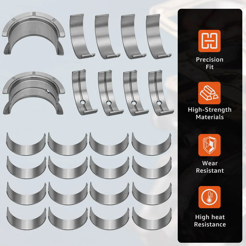Beefed-Up Main And Rod Bearings Kit For Small Block Chevy V8 1968 To 2002 5.0L 5.7L Parts Layout