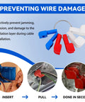 Pull Buddy Wire Pulling Kit For Electricians Rack A Tiers Six Piece Pro Grade Set shown preventing wire damage during use
