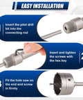Luney 20-piece concrete hole saw kit; metal drill bits with hex key and large hole saw for masonry drilling