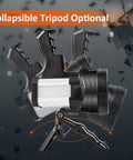 Image showing Ultra Bright 120000 Lumen LED Spotlight with 10000mAh Rechargeable Battery on collapsible tripod option.