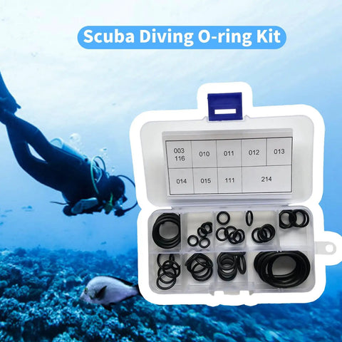 50 Pcs Black Silicone Gasket Replacement Set For Diving Hoses And Tanks Valves Regulators Seal Rings In 10 Size