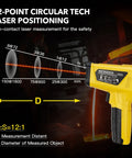 Non Contact Infrared Thermometer Gun With Adjustable Emissivity And Max Readout, Laser Guided 13 Point System, Temperature Range From -58F To 1472F, Pro Grade Temp Gun For Cooking, Freezer, Pizza, HVAC And Quick Surface Readouts, yellow handheld