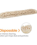 Heavy Duty Cut End Cotton Dust Mop Head For Commercial Tiles 36 Inch Wide disposable mop head with cotton fibers for cleaning dust.