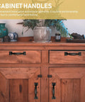 Matte Black Gate Handles Set Of 10 5.5 Inch Barn Door Pulls For Cabinets, Rustic Farmhouse Style Kitchen Hardware