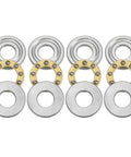 4-pc HARFINGTON F5-12M miniature thrust ball bearings with washers; chrome steel, 5 mm bore