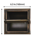 Recessed Wall Mounted Toilet Paper Holder In Oil Rubbed Bronze Heavy Duty Metal Roll Holder With Rear Mounting Bracket
