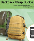Backpacks with black heavy duty side release buckle for Three Pack One And A Half Inch Plastic Buckle Clips For Strap Replacement
