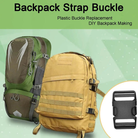 Backpacks with black heavy duty side release buckle for Three Pack One And A Half Inch Plastic Buckle Clips For Strap Replacement