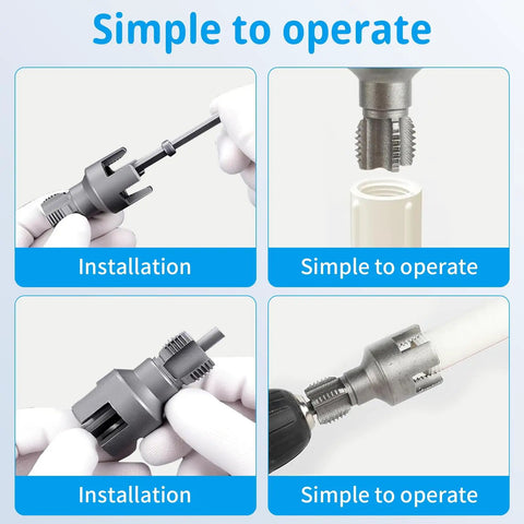 Kick Butt Plumbing Work With This Heavy-Duty PVC Pipe Threader Set. Installation steps for 1/2 and 3/4 inch pipes.