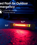 Third Gen LED Work Light For Mechanics, Beast Mode 3200 Lumens Under Hood Brightness, Rechargeable 6000mAh Magnetic Bar with red flash.
