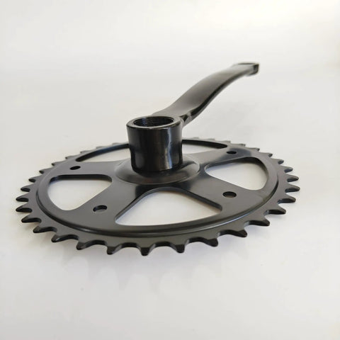 Ride Ready Single Speed Bicycle Crankset 36T 170mm Steel Chainring Arm Square Taper for Fixed Gear Bikes, steel triangle design