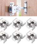6 Self-Adjusting Double Roller Ball Door Catches Made From Durable Alloy Steel For Cabinets And Drawers To Keep Stuff Secure And Tight Without Any Gaps Or Loose Fits Around The House, silver