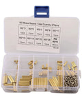 M2 Brass Standoff Screw Nut Kit 270 Piece Assortment For DIY Electronics Projects Includes Male And Female Hex Standoffs Rust Resistant Brass Threads With Precise Fit For Secure Mounting And Easy Height Tweaks, open organizer case