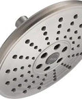 Three-Spray Touch-Clean H2Okinetic Shower Head With 3X Coverage And PowerDrench Spray For Big Flow, stainless finish