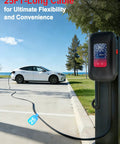 Hassle Free 40 Amp Level Two Electric Vehicle Charger 240v Nema 14-50 Plug with 25ft cable for easy home charging.