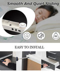 Heavy-Duty Drawer Slides For Wood Drawers And Office Furniture, Smooth 2-Section Roller Rails With Partial Extension, 35kg Load Capacity, Durable Metal Hardware, Easy Install, 1 Pair on office drawer
