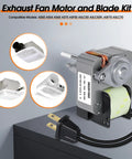 Upgraded Bathroom Exhaust Fan Motor And Blade Kit For Quiet 80 CFM High Airflow Replacement, with plug and components
