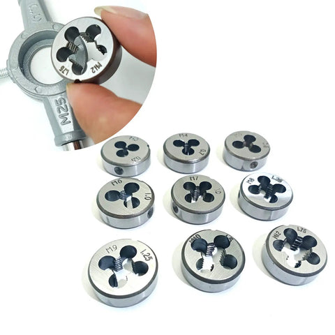 Pro Grade Metric Tap And Die Set With Taps M3 Through M12 And Matching Dies Includes Wrench Handle And Sturdy Storage Box