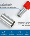 Ultimate Wire Ferrule Kit With 1000 Copper Crimp Terminals highlighting tin and silver plating for conductivity