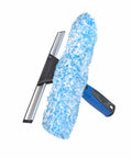 2-In-1 Window Cleaner Squeegee And Scrubber With Stainless Steel Handle, Microfiber Pad, Streak-Free Glass Tool For Home And Commercial Use